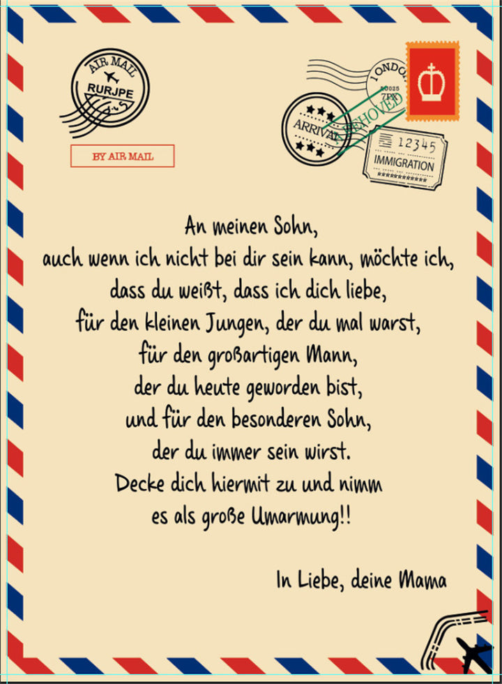 Coperta in flanella con busta - Gufetto Brand 