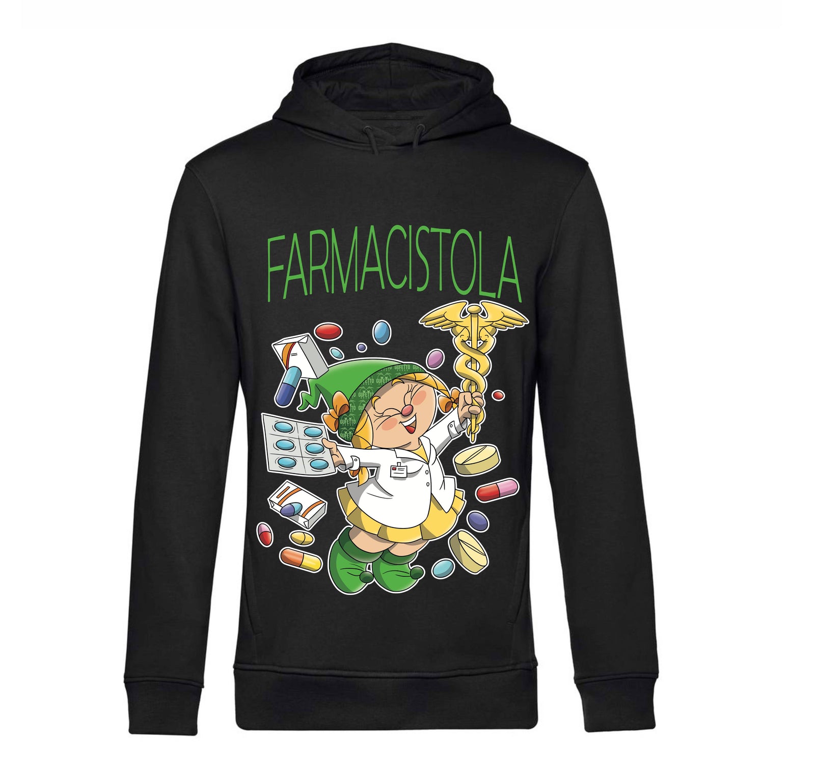 Felpa donna FARMACISTOLA( FA784536276 ) - Gufetto Brand 