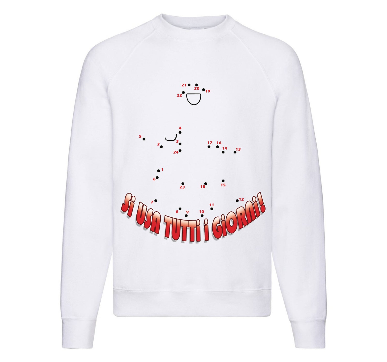 Felpa Classic Uomo Donna Unisci i Puntini ( DITO MEDIO ) ( AR56091234 ) - Gufetto Brand 
