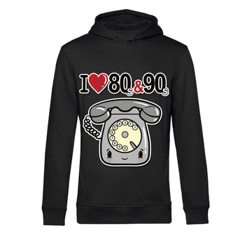Felpa Uomo I LOVE 80/90 TELEFONO ( T893666578 )