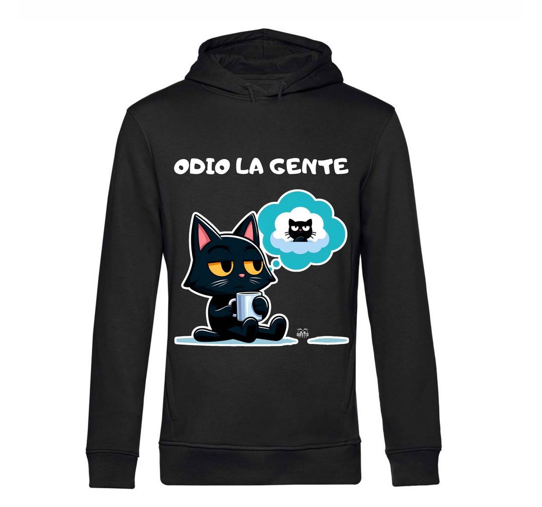 Felpa Uomo GATTO ODIO ( GO88356987 ) - Gufetto Brand 