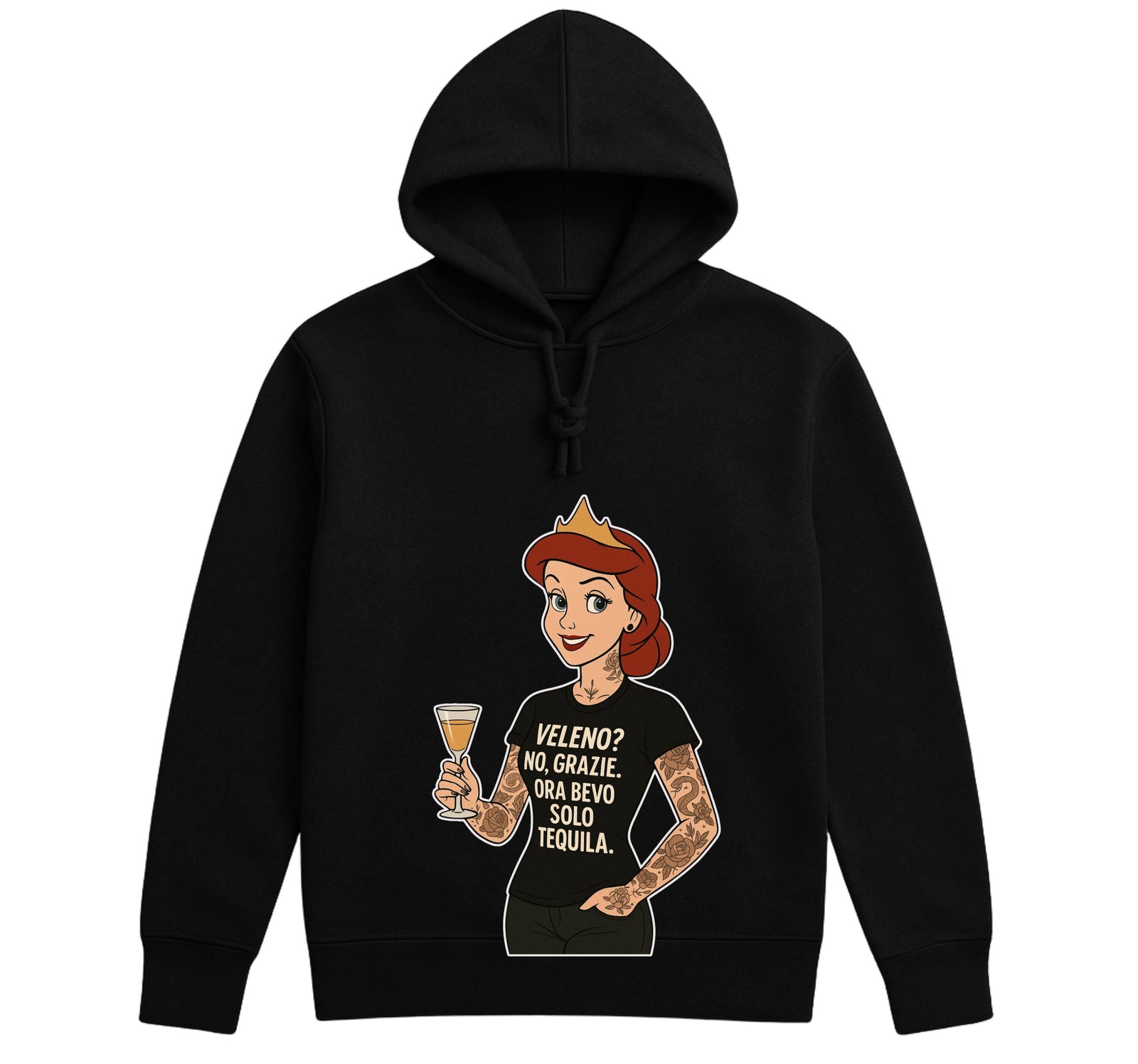 Felpa donna PRINCIPESSA TEQUILA ( TE5498675 ) - Gufetto Brand 