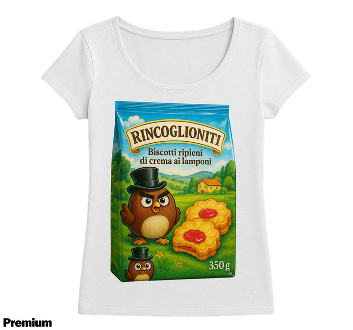 T-shirt Donna BISCOTTI RINCOGLIONITI ( BR560987345 ) - Gufetto Brand 