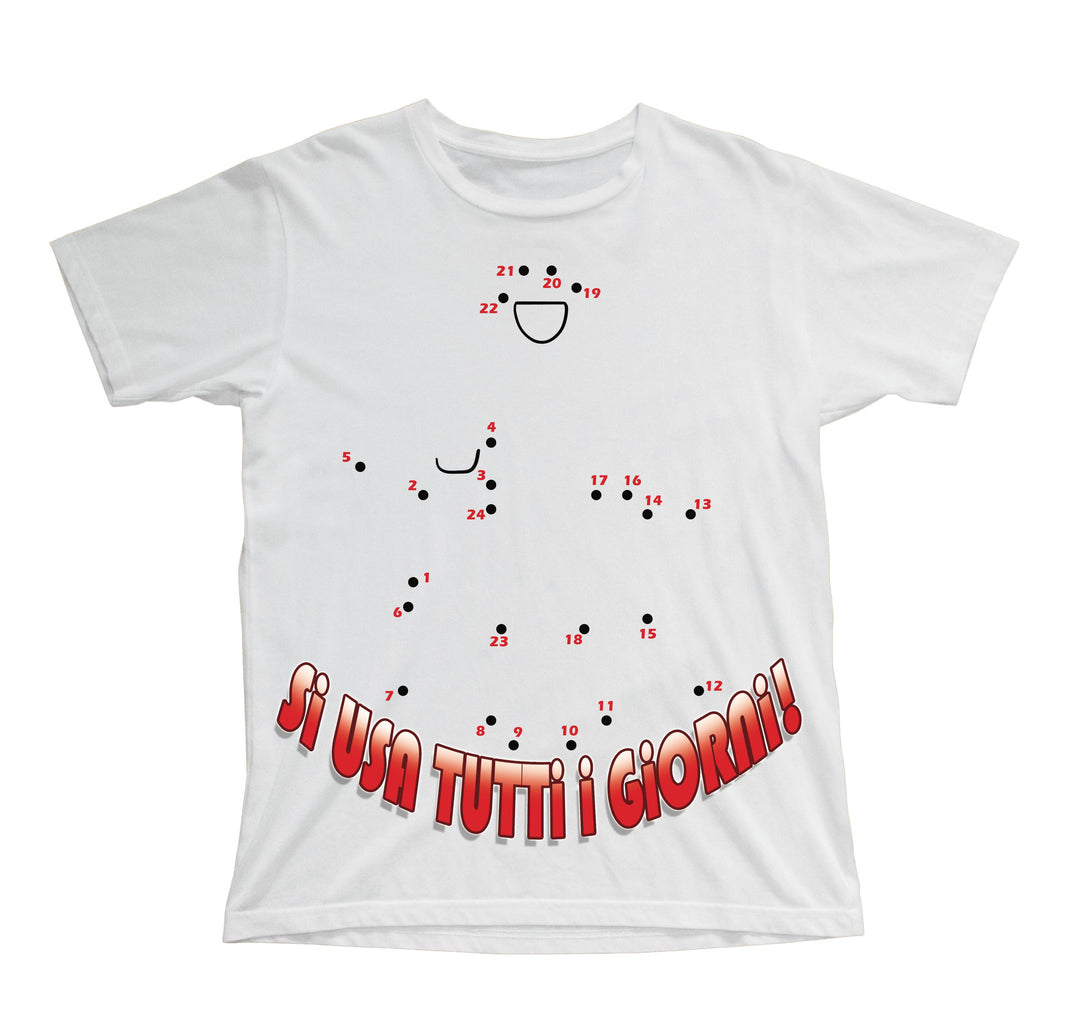 T-shirt Bambino/a Unisci i Puntini ( DITO MEDIO ) ( AR56091234 ) - Gufetto Brand 