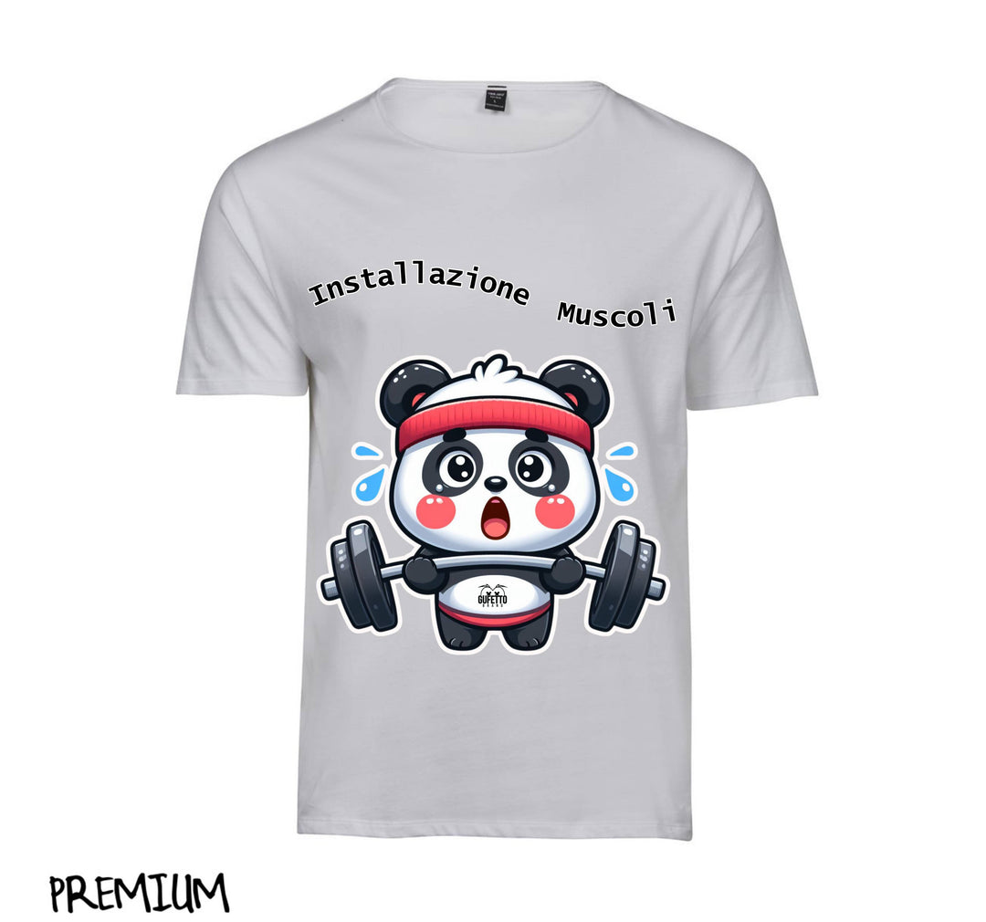 T-shirt Donna PANDA MUSCOLI ( PA489056789 ) - Gufetto Brand 