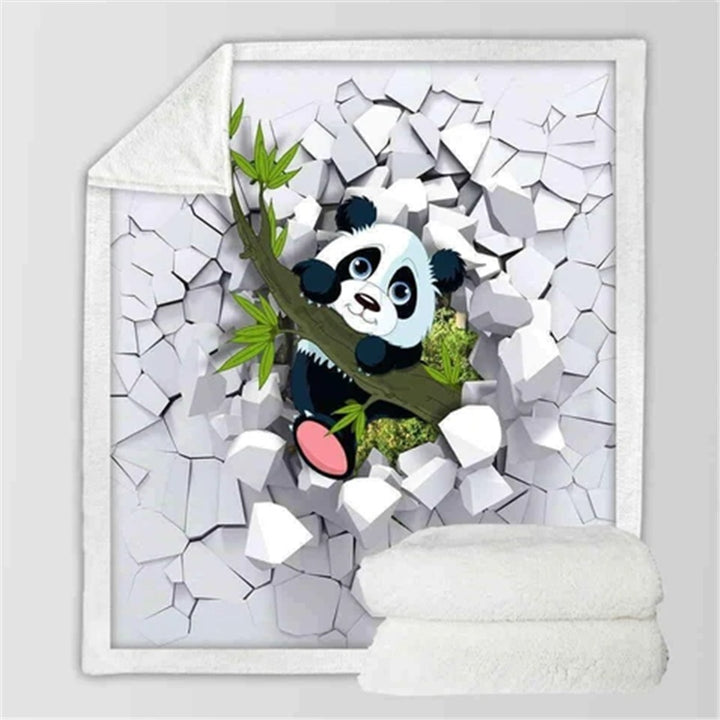 Coperta in flanella serie Panda - Gufetto Brand 