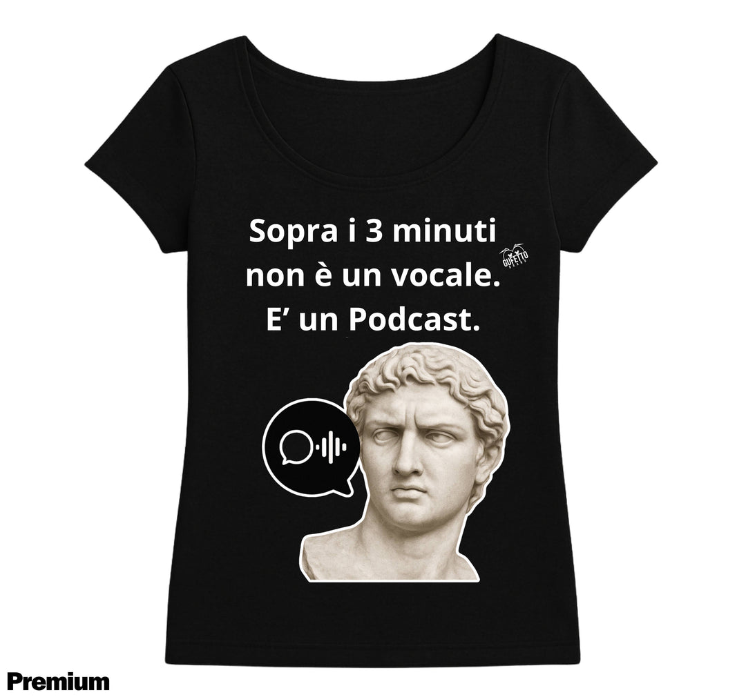 T-shirt Donna PODCAST ( PO1287549653 ) - Gufetto Brand 