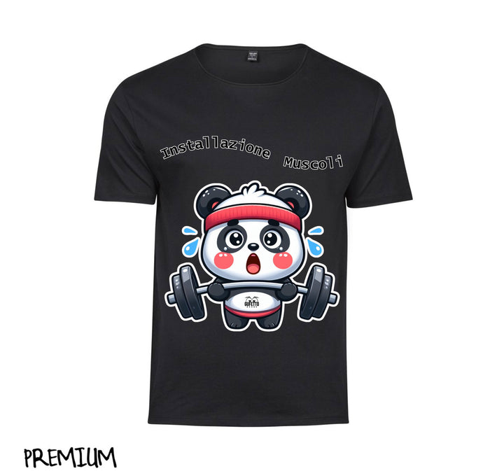 T-shirt Donna PANDA MUSCOLI ( PA489056789 ) - Gufetto Brand 