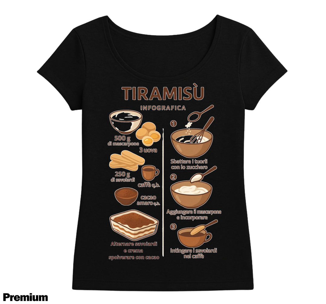 T-shirt Donna TIRAMISU' ( TI709843256 ) - Gufetto Brand 