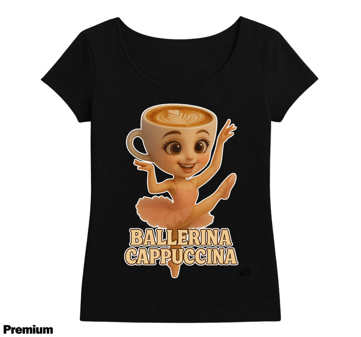 T-shirt Donna BALLERINA CAPPUCCINA  ( BA46768954 ) - Gufetto Brand 