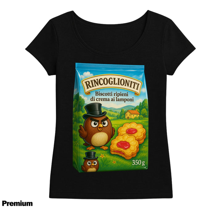 T-shirt Donna BISCOTTI RINCOGLIONITI ( BR560987345 ) - Gufetto Brand 
