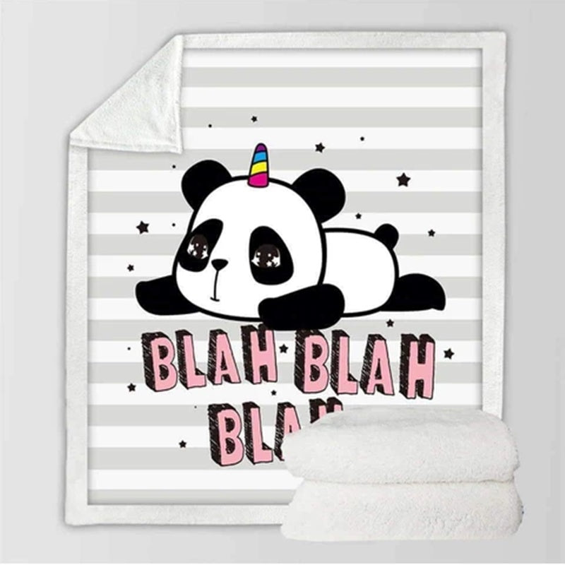 Coperta in flanella serie Panda - Gufetto Brand 