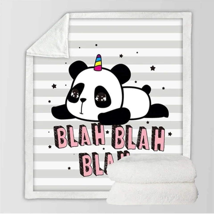 Coperta in flanella serie Panda - Gufetto Brand 
