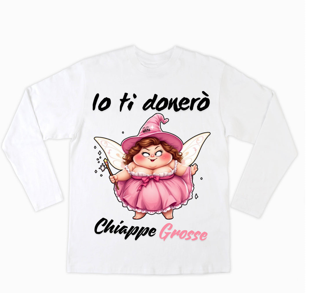 T-shirt Donna Le Fatine Ignoranti CHIAPPE GROSSE ( CG7098452 ) - Gufetto Brand 