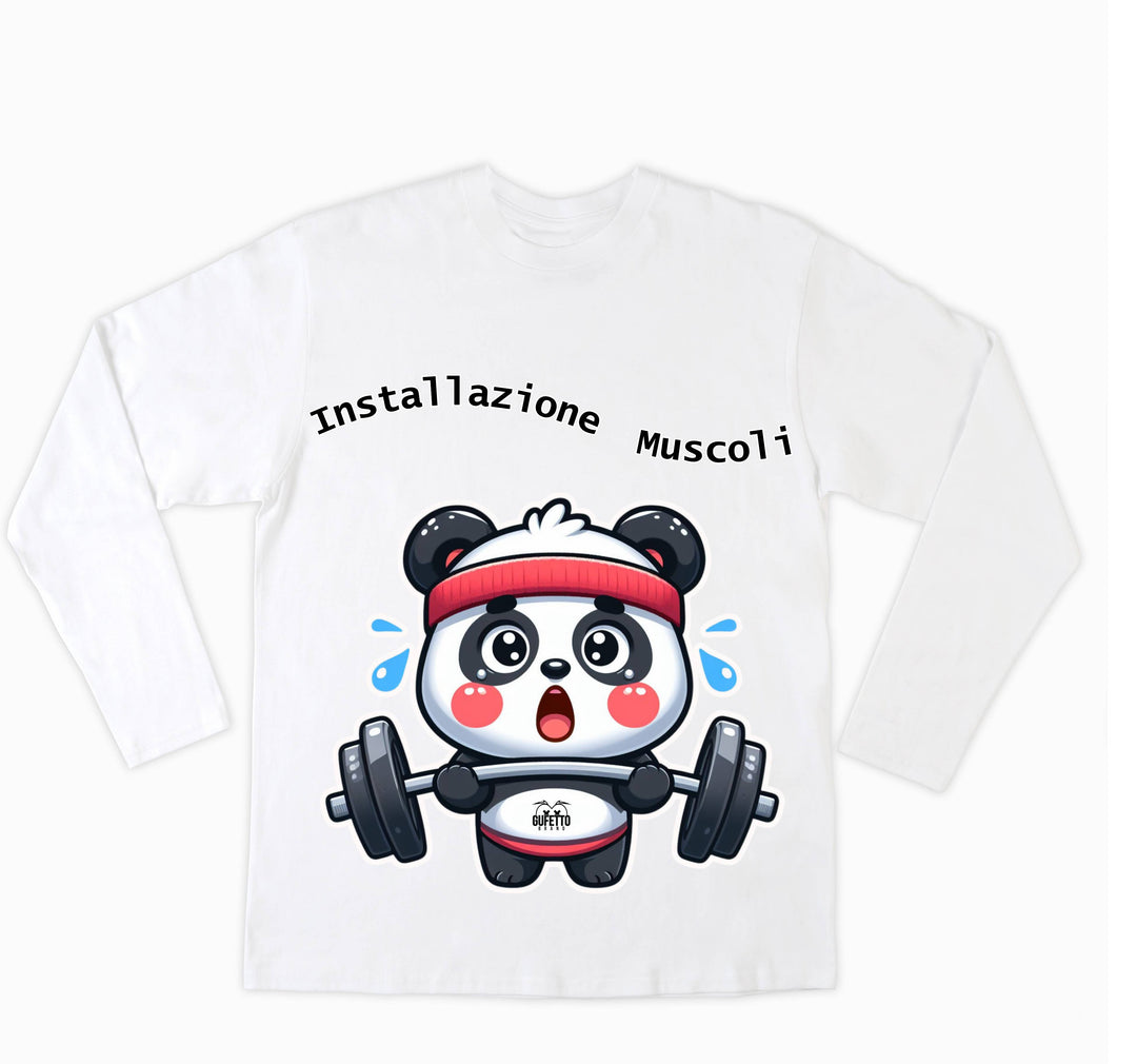 T-shirt Donna PANDA MUSCOLI ( PA489056789 ) - Gufetto Brand 