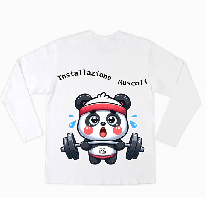 T-shirt Uomo PANDA MUSCOLI ( PA489056789 ) - Gufetto Brand 
