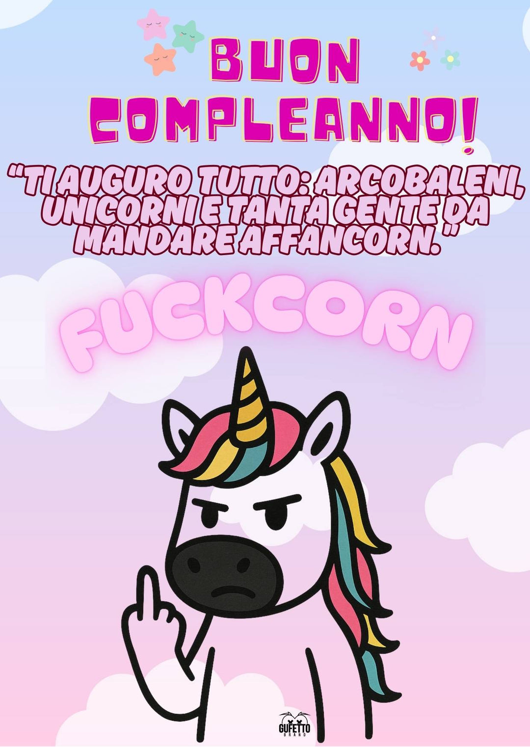 Biglietto Auguri FuckCorn ( Versione Digitale ) ( 105x148 mm ) - Gufetto Brand 