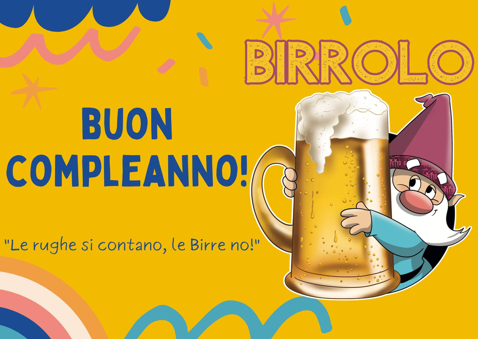 Biglietto Auguri BIRROLO NEW ( Versione Digitale ) ( 14.8 x 10.5 cm ) - Gufetto Brand 