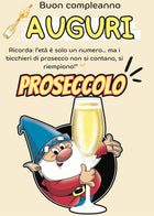 Biglietto Auguri PROSECCOLO ( Versione Digitale ) ( 12.7 x 17.78 cm ) - Gufetto Brand 