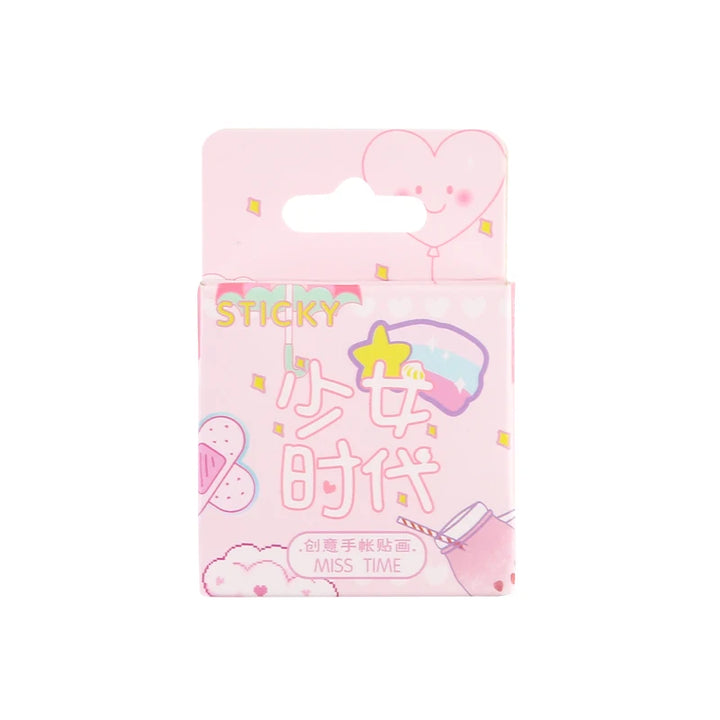 Pink Girlhood Mini Paper Sticker Decoration Diy Ablum Diary Scrapbooking Label Sticker Kawaii Japanese Stationery Stickers - Gufetto Brand 