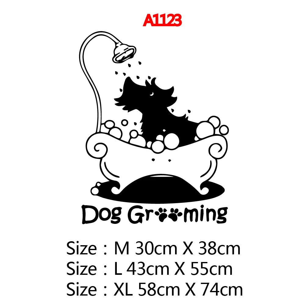 Exquisite Dog Grooming Wall Stickers Removable Pet shop Decorations Art Decorative Animal Wall stickers for kids room Home decor - Gufetto Brand 