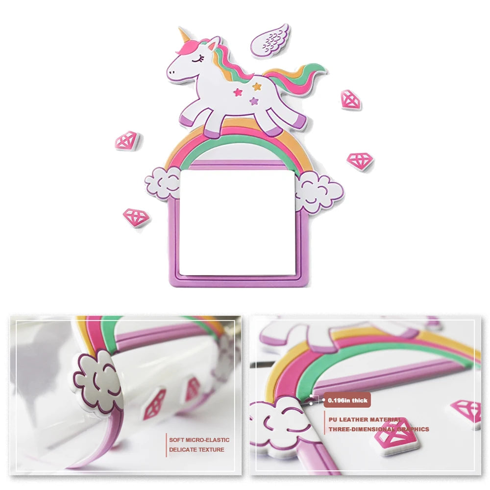 3D Unicorn Switch Sticker Cartoon Kids Room Decor luminous Stickers Switch Cover Wall Light Unicorn Socket Stickers Decoration - Gufetto Brand 