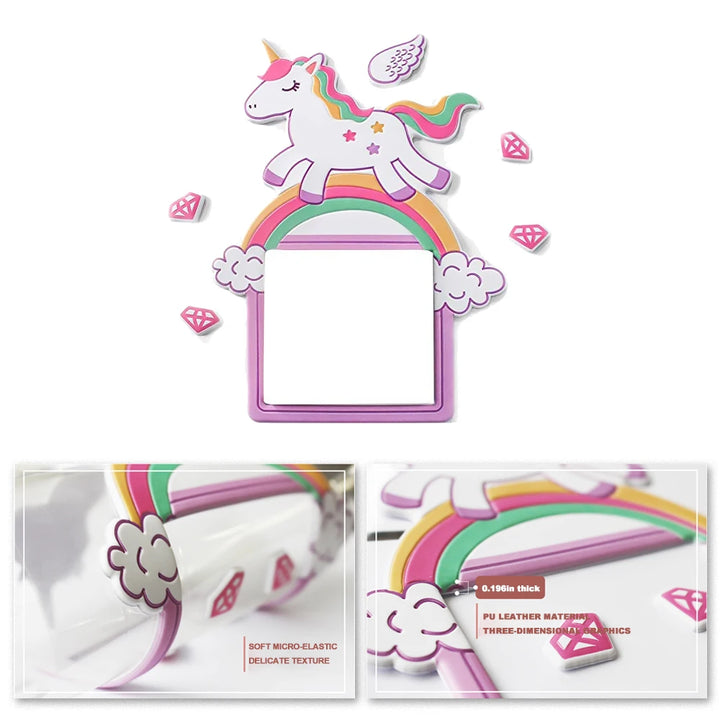 3D Unicorn Switch Sticker Cartoon Kids Room Decor luminous Stickers Switch Cover Wall Light Unicorn Socket Stickers Decoration - Gufetto Brand 
