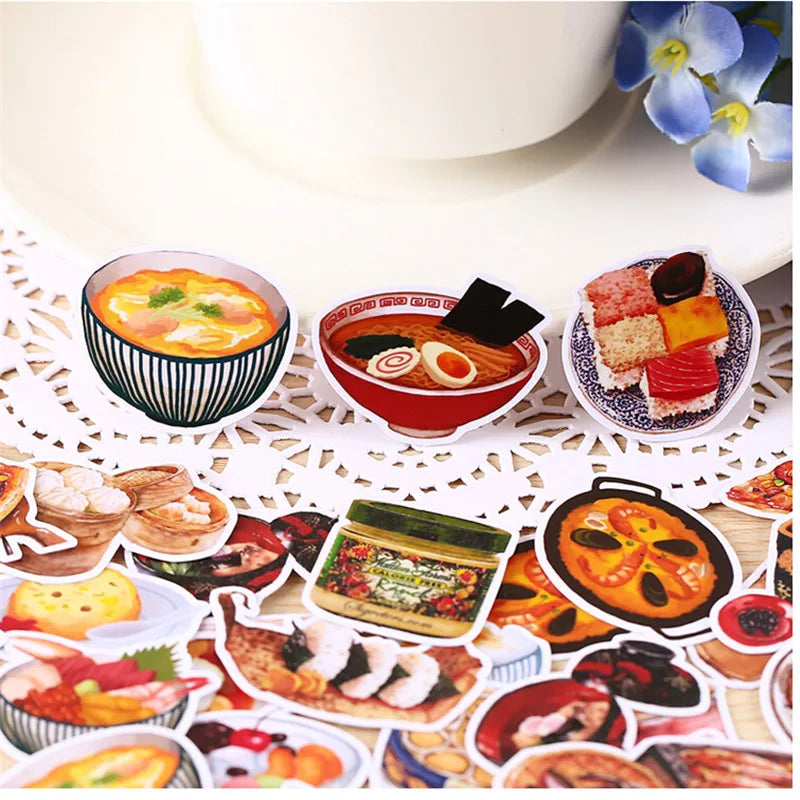 32pcs Creative Cute Self-made Daily Food / Drink Scrapbooking Stickers /decorative Sticker /DIY Craft Photo Albums/trunk Stickes - Gufetto Brand 