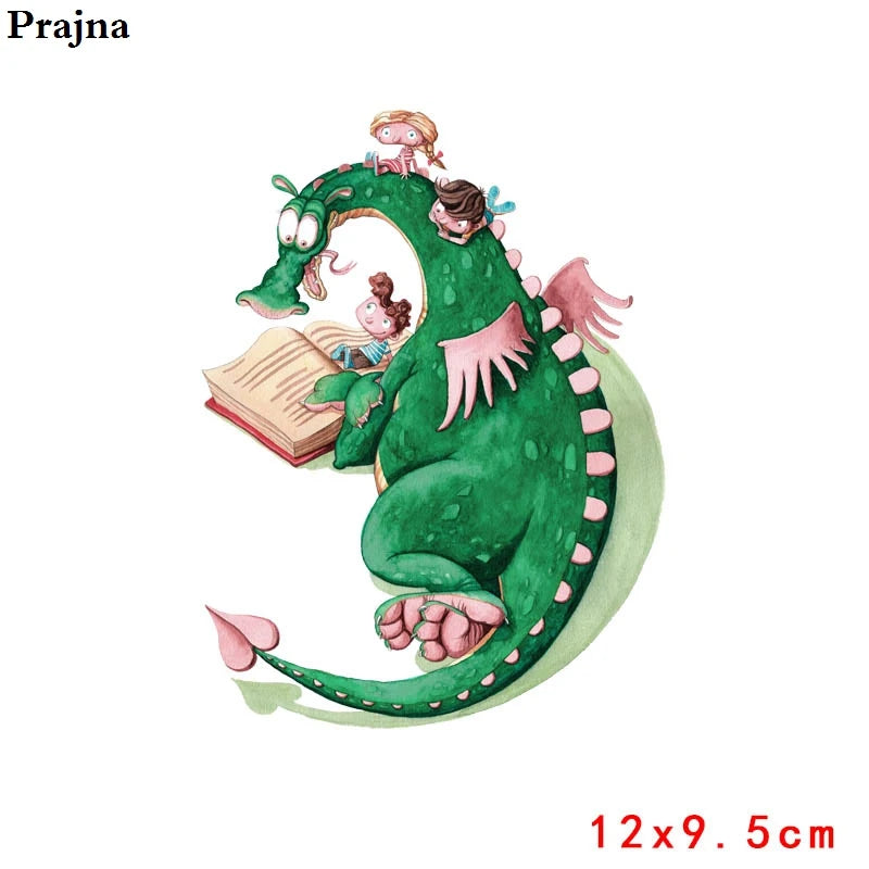 Prajna Cartoon Animals Cat Dog Heat Transfer Frog Deer Elephant  Iron-On Transfers Thermal Stickers On Clothes For Kids T-shirt - Gufetto Brand 