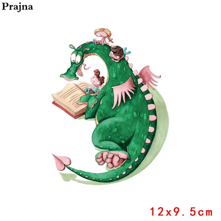 Prajna Cartoon Animals Cat Dog Heat Transfer Frog Deer Elephant  Iron-On Transfers Thermal Stickers On Clothes For Kids T-shirt - Gufetto Brand 