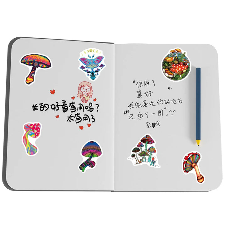 10/30/50PCS/ Psychedelic Mushroom Sticker Cartoon Sticker Skateboard Cup DIY Suitcase Notebook Guitar Graffiti Sticker Wholesale - Gufetto Brand 