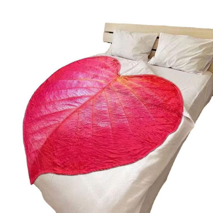 Coperta a forma di foglia stampata semplice in flanella di moda per la casa - Gufetto Brand 