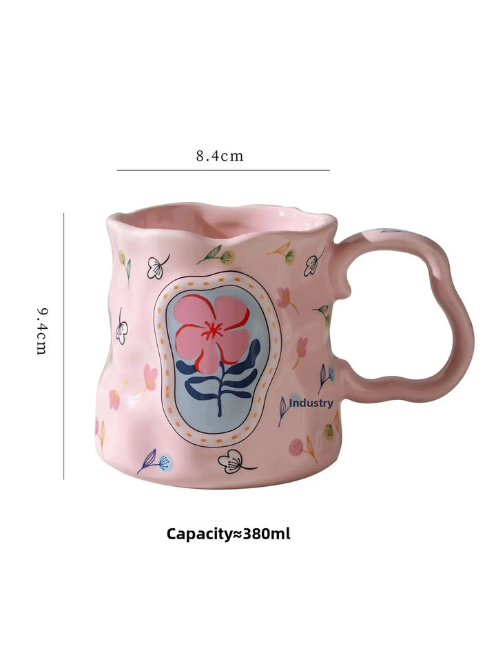 Tazza in ceramica Fiore fatto a mano