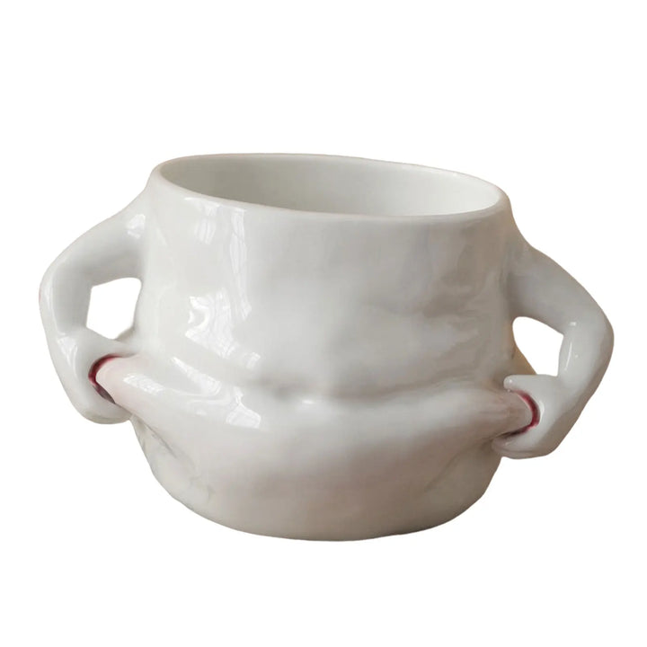 Simpatica tazza Pancia in ceramica con manico