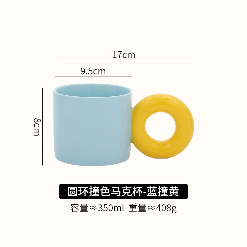 Tazza da 350 ml con manico rotondo grande