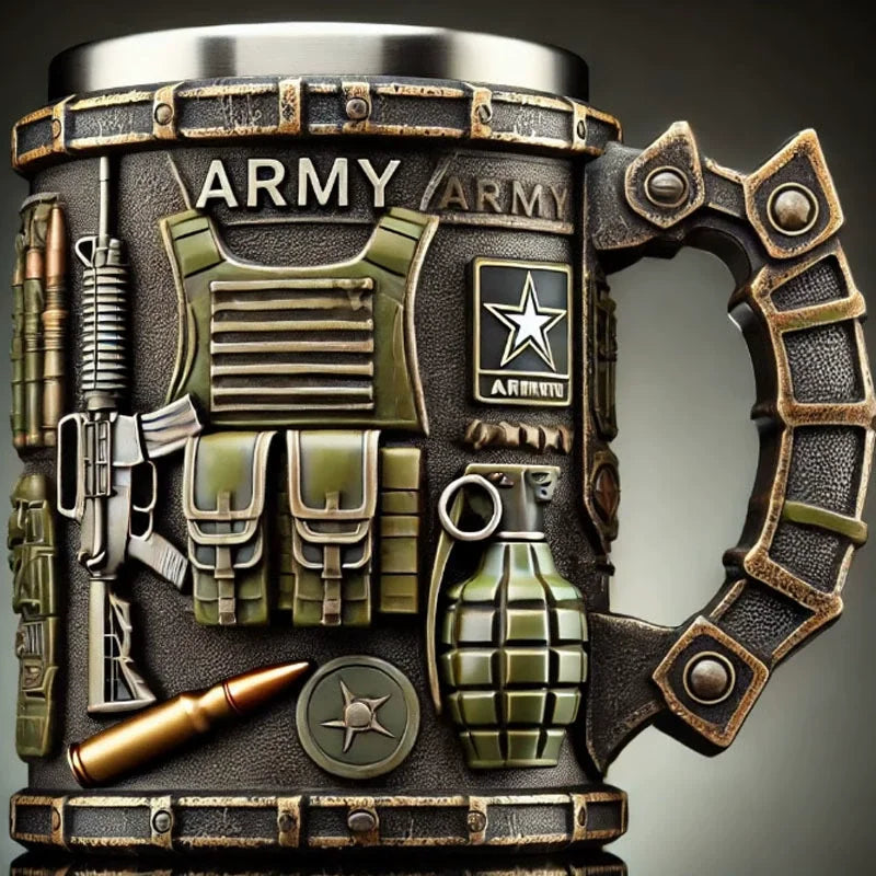 Tazza militare in resina 3D