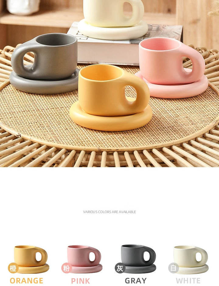 Tazza paffuta fatta a mano grassa da 400ml