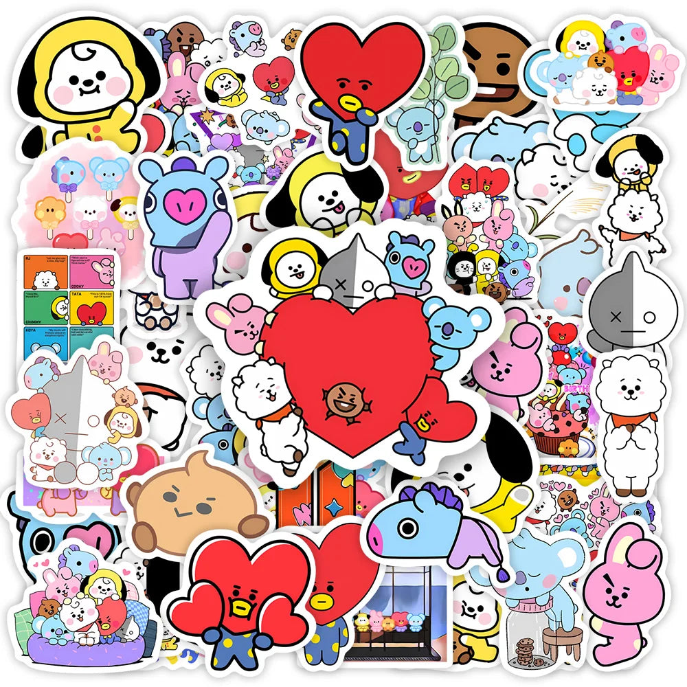 Cute Cartoon Animation Family Stickers DIY Toy Gift Decorative Graffiti Decal for Phone Luggage Laptop Scrapbook Waterproof - Gufetto Brand 