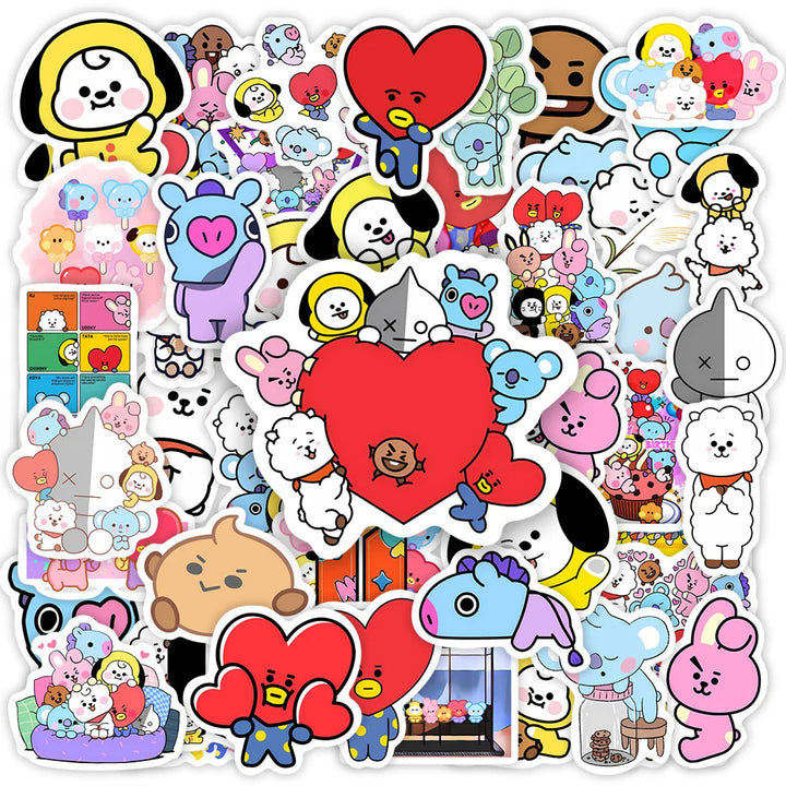 Cute Cartoon Animation Family Stickers DIY Toy Gift Decorative Graffiti Decal for Phone Luggage Laptop Scrapbook Waterproof - Gufetto Brand 
