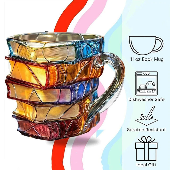 Tazza Libri dipinta da 11 once