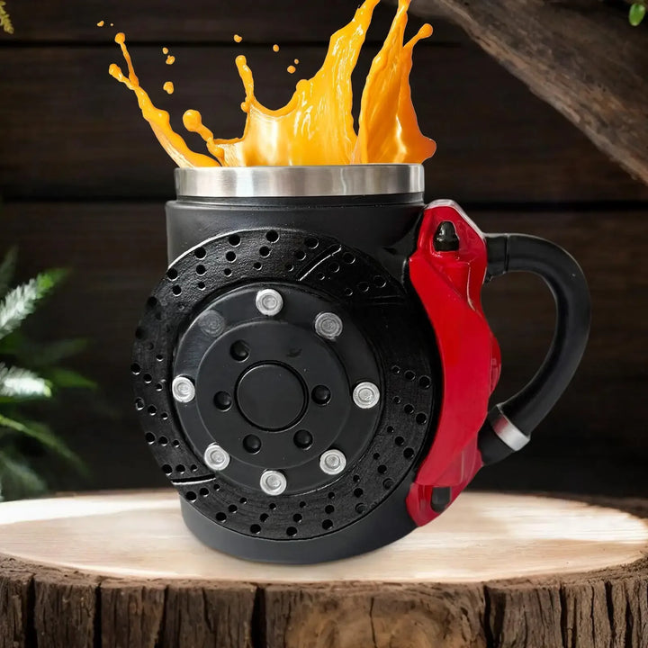 Tazza ergonomica dal design divertente con pastiglie freno con manico