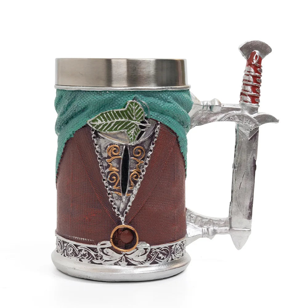 600ml Lord Rings Spada Tazza resina di acciaio inossidabile Grande capacità