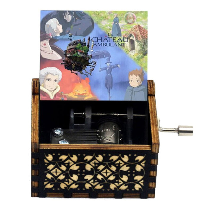 Carillon a manovella in legno inciso Buon compleanno Anime Demon Slayer Tu sei il mio sole Volami sulla luna Regali per la moglie - Gufetto Brand 