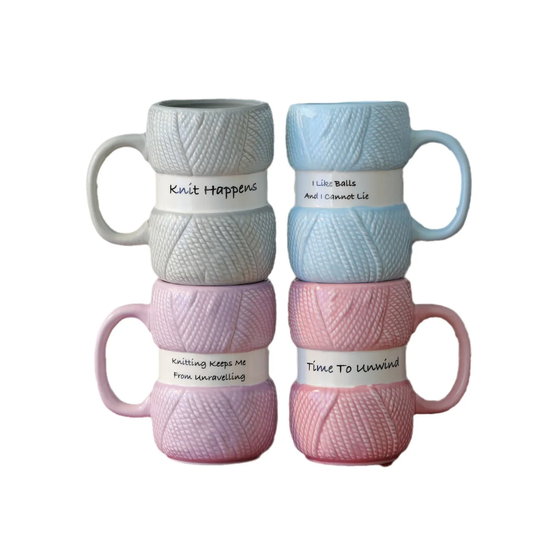 Tazza regalo con motivo creativo lavorato a maglia da 425 ml