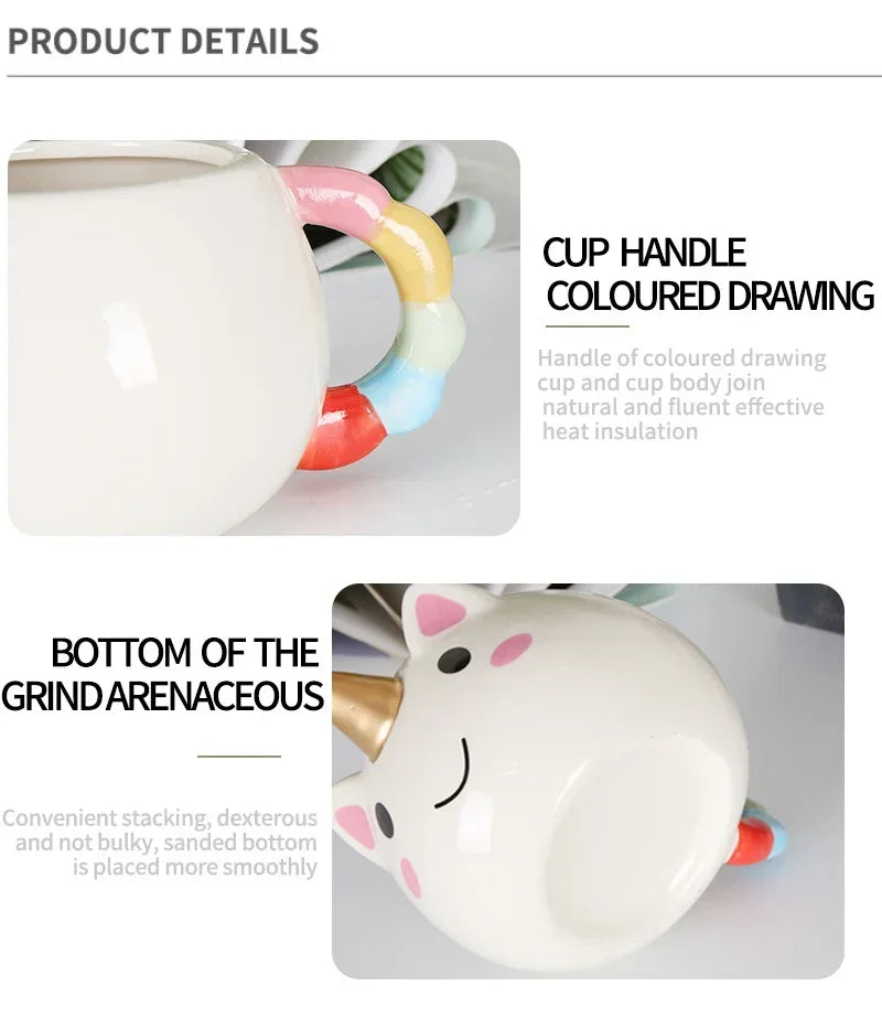 3D Divertente Tazza di Caffè Per Bambini Ragazza Unicorno
