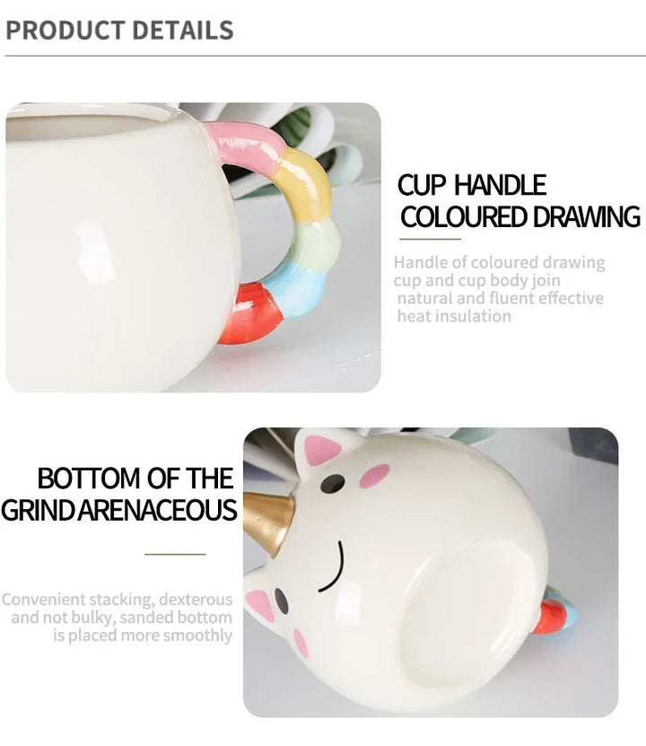 3D Divertente Tazza di Caffè Per Bambini Ragazza Unicorno