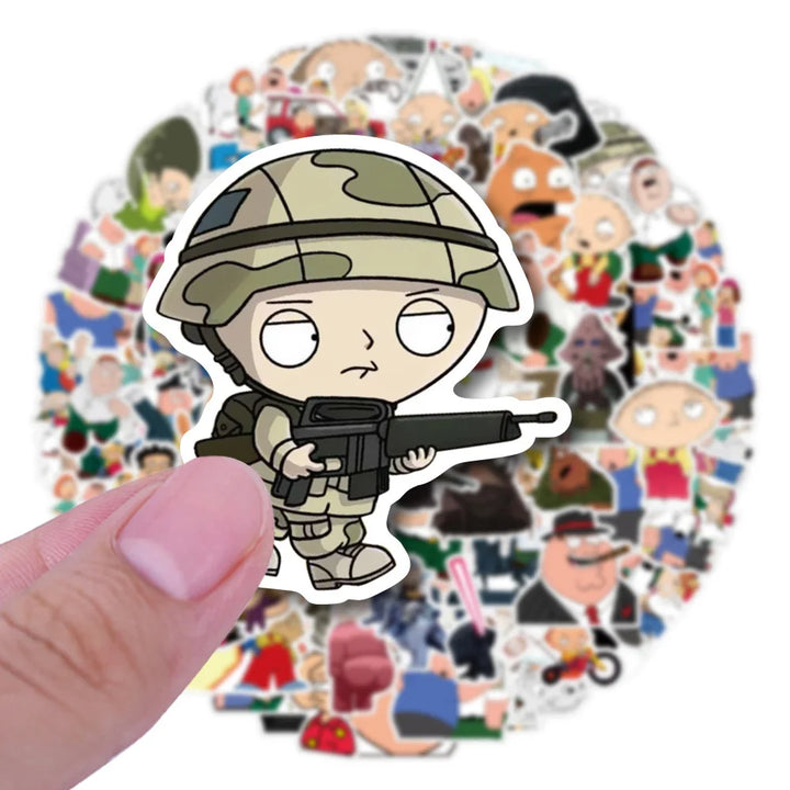 10/30/50/100pcs Cartoon Family Guy Stickers Decals DIY DIY Laptop Skateboard Phone Case Waterproof Vinyl Cute Kids Sticker Toys - Gufetto Brand 