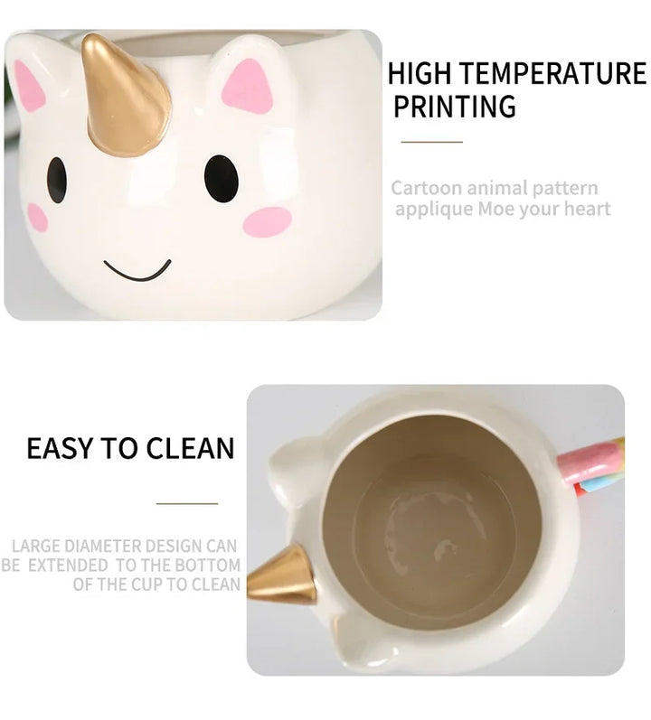 3D Divertente Tazza di Caffè Per Bambini Ragazza Unicorno