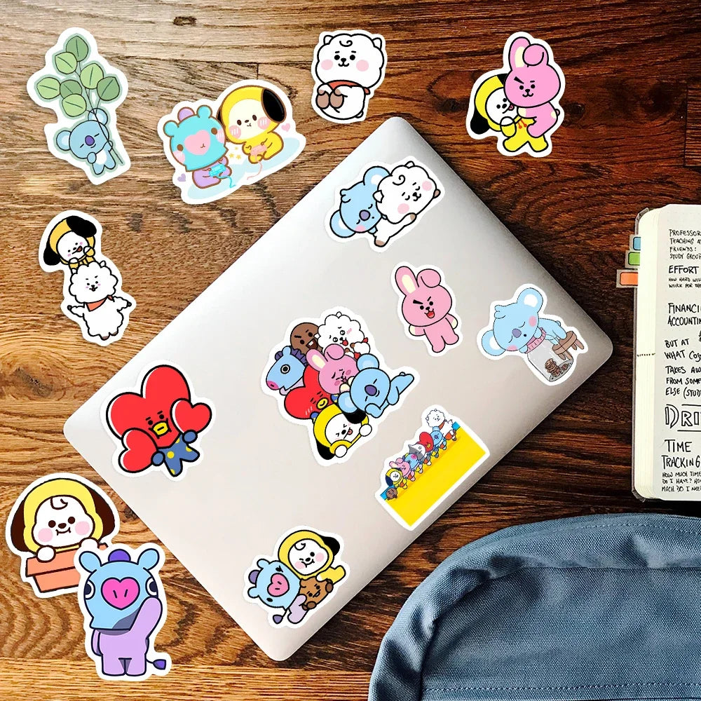 Cute Cartoon Animation Family Stickers DIY Toy Gift Decorative Graffiti Decal for Phone Luggage Laptop Scrapbook Waterproof - Gufetto Brand 