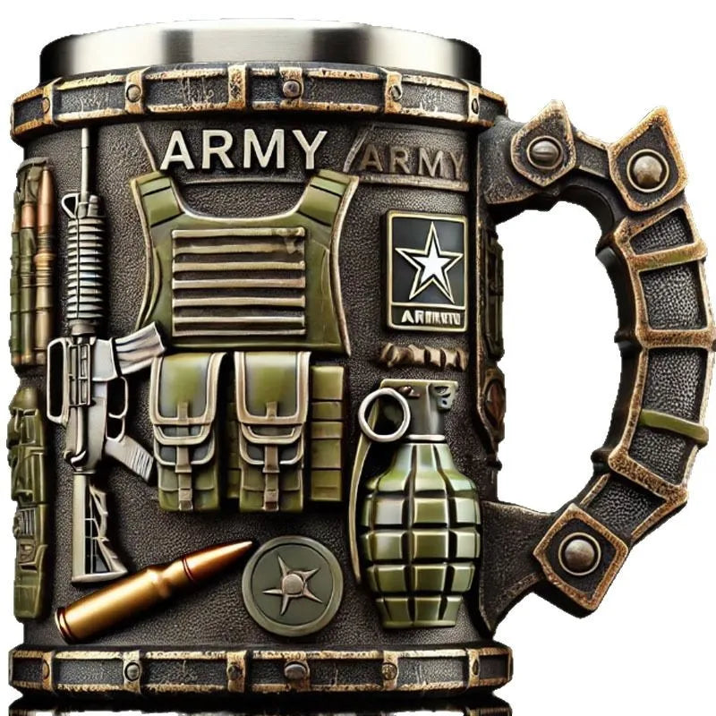 Tazza militare 3D Artigianato in resina Tazza militare 3D